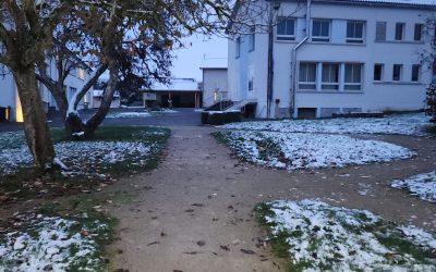 Le Lycée Roc Fleuri sous la neige !